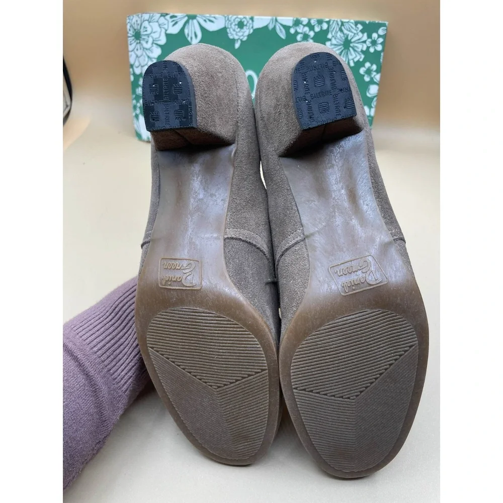 Vintage 70s 80s Outdorables by Daniel Green Suede Heels Shoes Womens 10 W Tan‎